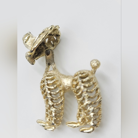 Vtg Poodle Brooch bobble head - Picture 5 of 9